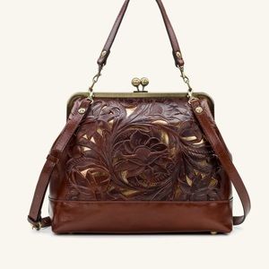 Patricia Nash tooled leather frame bag